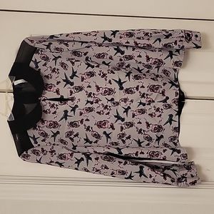 Kensi bird print long sleeve top